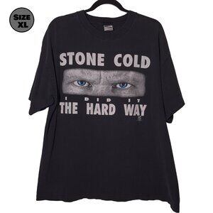 Stone Cold Steve Austin: I Did It The Hard Way USED Shirt (DISTRESSED, XL, WWF)